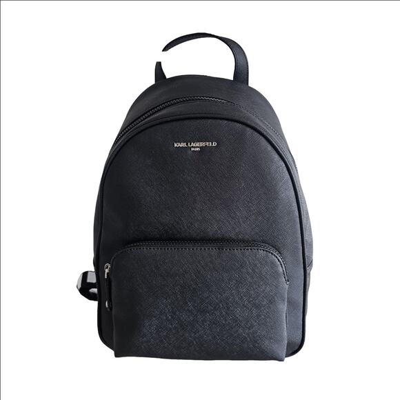 Karl Lagerfeld Paris Black Khloe Backpack - Picture 1 of 7